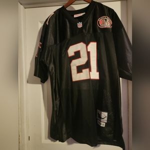 Sanders throwback 1990 Atlanta Falcons Jersey.